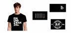 Schwarz T-Shirt aus 100% Bio-Baumwolle mit vier Einundzwanzig Designs und rundem Halsausschnitt
