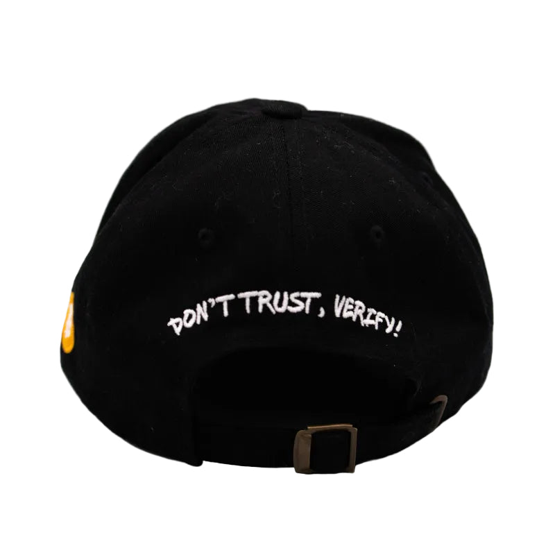 Limited edition Copiaro Cap with oldschool "Don’t Trust. Verify." logo in low-profile 100% cotton twill design