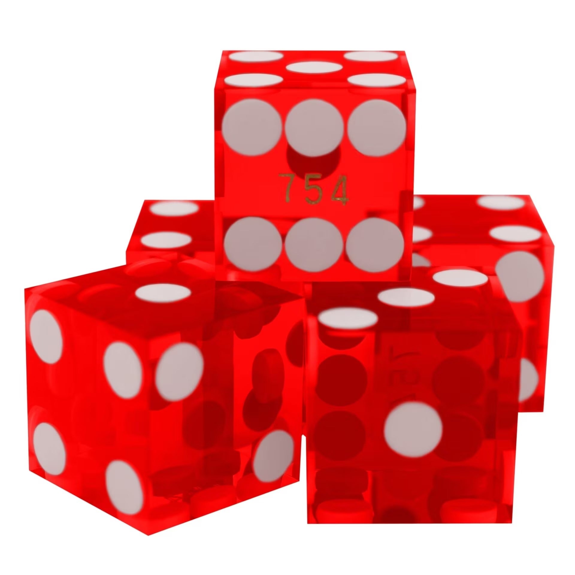 Casino Precision Dice 19 mm, Serialized (Set of 5)