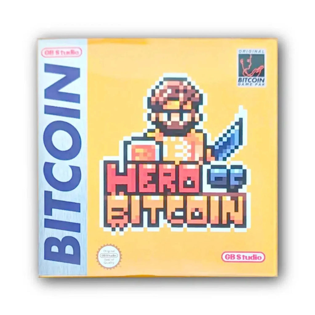 Hero of Bitcoin Spiel digitale Version mit Pixelgrafiken und Bitcoin-Themen aus El Salvador