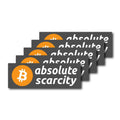 Set of 10 weatherproof Bitcoin Sticker highlighting absolute scarcity and long-term value