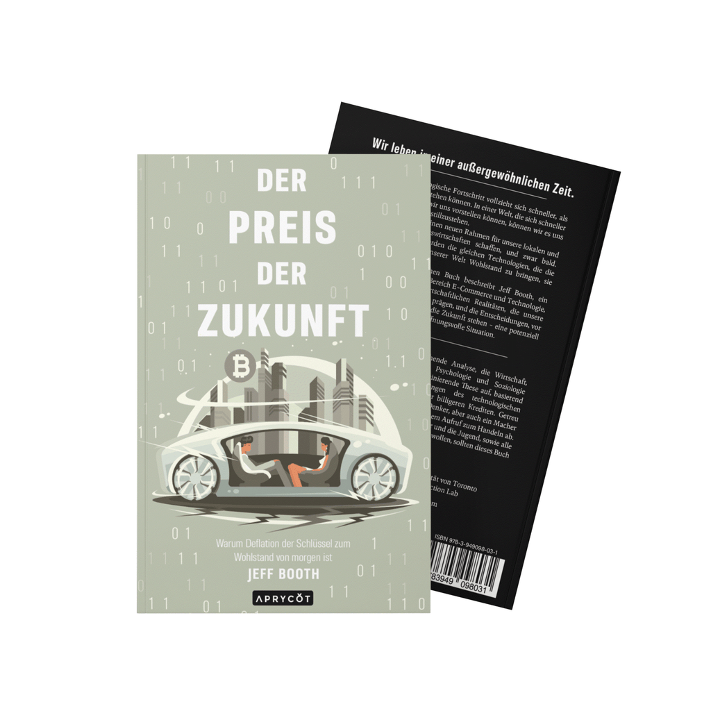 Vorderseite des Buchs, dahinter versetzt die schwarze Rückseite
