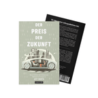 Vorderseite des Buchs, dahinter versetzt die schwarze Rückseite