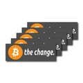 Set of 10 weatherproof Bitcoin stickers "The Change" for laptops and bottles