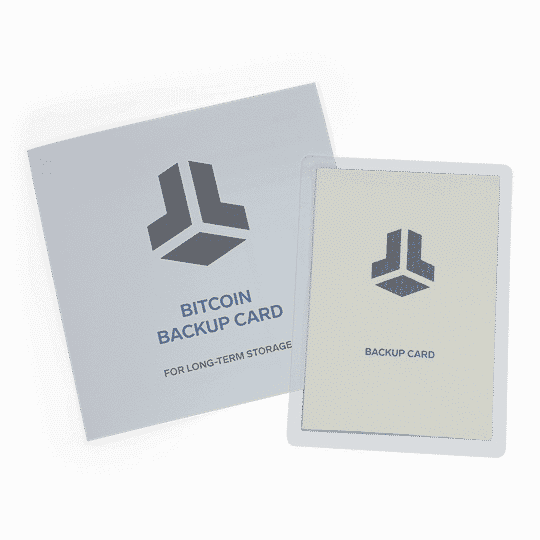 Wallet Backup Cards 3er-Set von BitBox langlebige Recovery-Karten für BitBox02 mit Schutzfolie