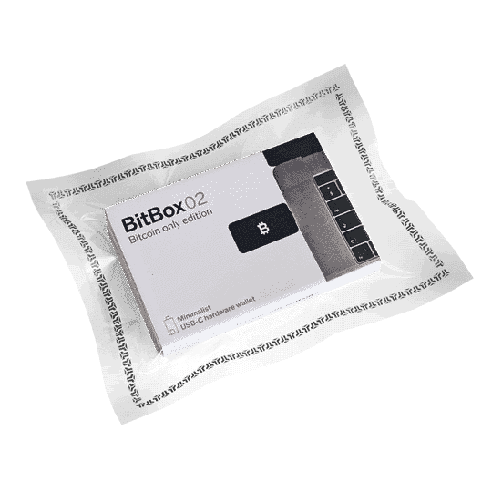 BitBox02 Hardware Wallet Bitcoin Only Edition with MicroSD, USB-C adapter, and extension cable for secure offline BTC storage