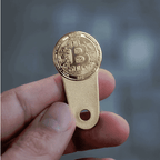 Bitcoin Einkaufswagenchip aus massivem Messing als stilvoller Einkaufswagenchip-Ersatz