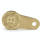Bitcoin Einkaufswagenchip aus massivem Messing als stilvoller Einkaufswagen-Chip