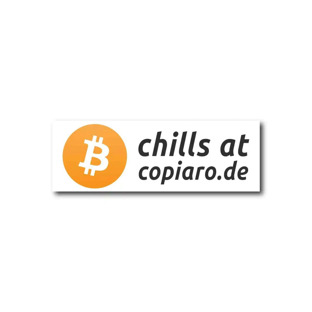 Bitcoin Sticker-Set Copiaro Edition with 30 weatherproof bitcoin slogan stickers and bonus design