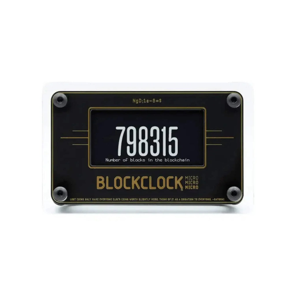 Blockclock Micro kompakte Bitcoin-Datenanzeige mit WLAN und USB-C Stromversorgung