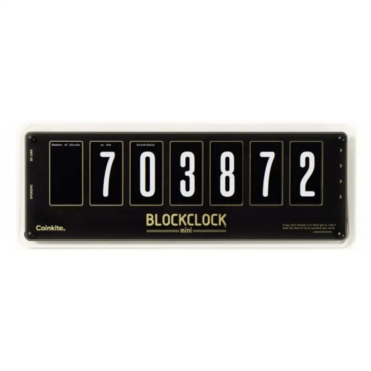 Blook Clock Blockclock Mini - The cult clock for Bitcoiners with extensive features ...
