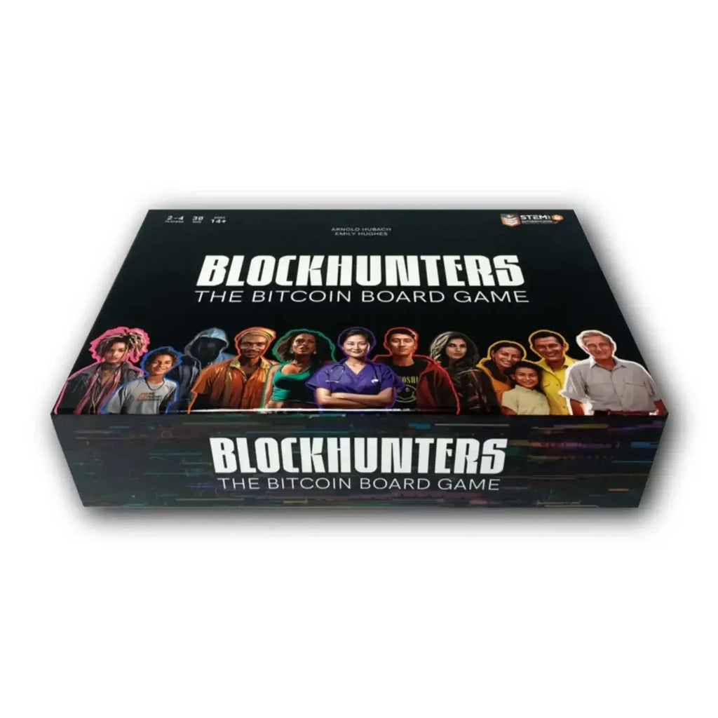 Blockhunters Bitcoin Brettspiel Strategiespiel mit Blockchain Aufbau und Mining Komponenten