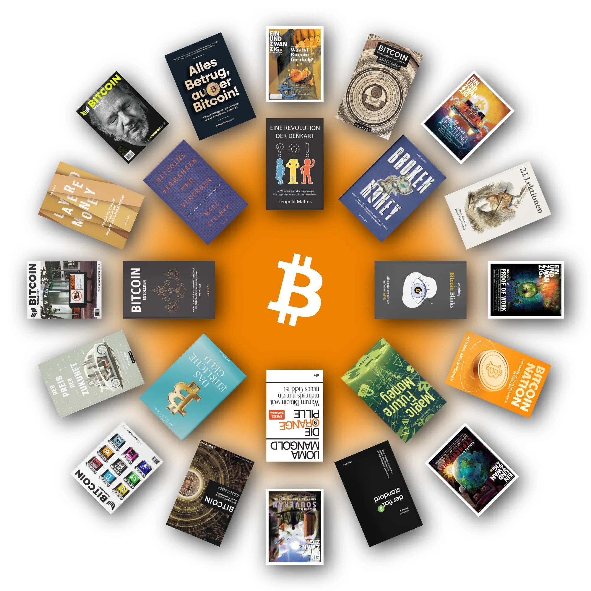 Banner für Bitcoin Bücher und Magazine