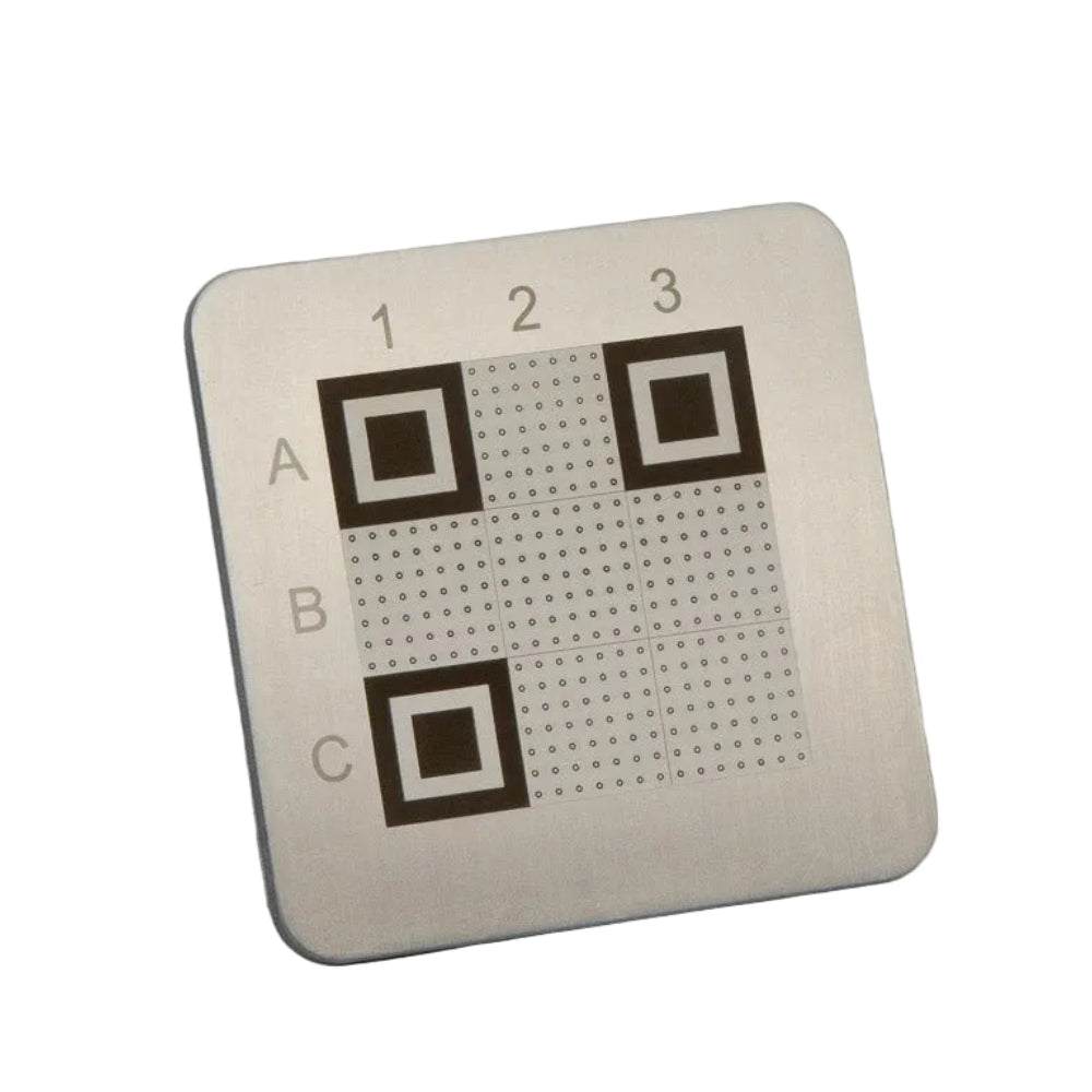SteelQR C12 stainless steel plate for QR-Code Bitcoin Backup of 12-word BIP39 seed, fireproof and corrosion-resistant