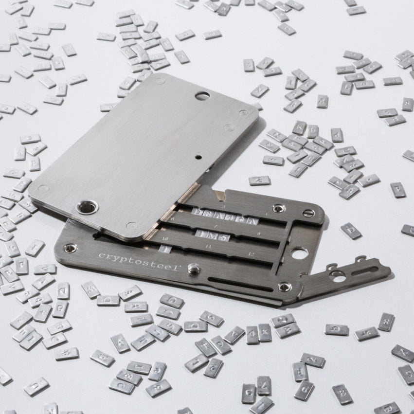 CryptoSteel Cassette stainless steel crypto wallet backup fireproof water resistant robust seed storage