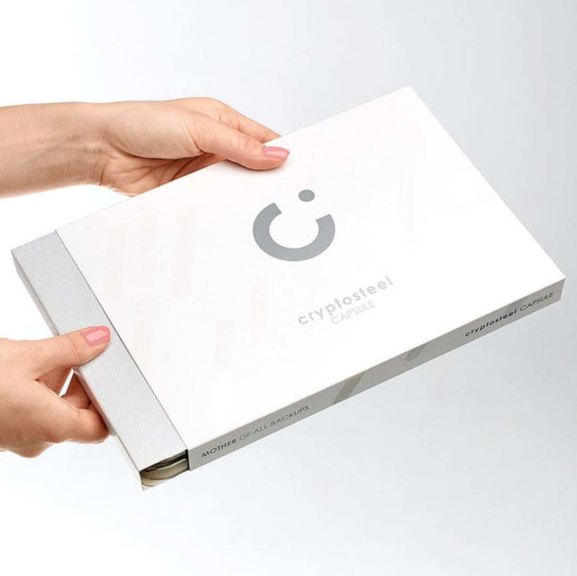 CryptoSteel Capsule stainless steel fireproof seed phrase storage capsule for secure backup