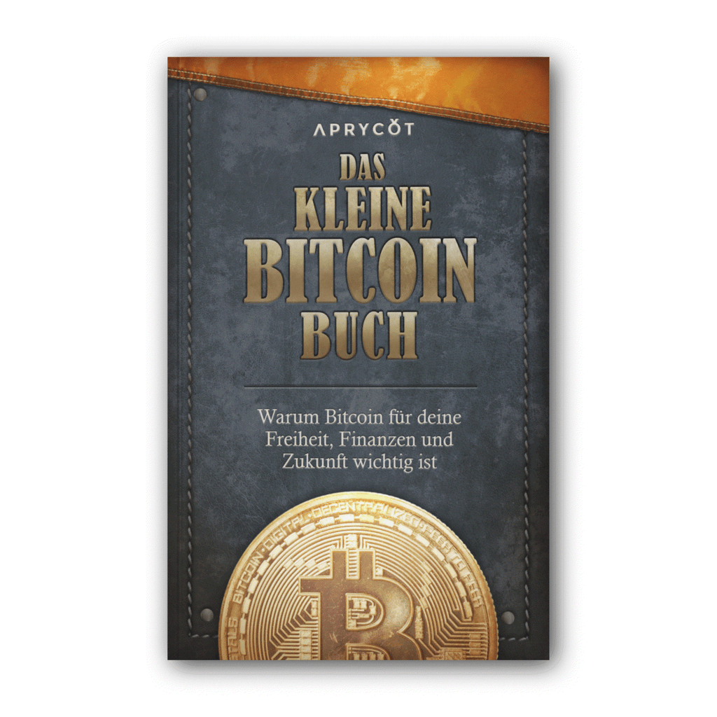 Softcover of Das kleine Bitcoin-Buch, a 125-page beginner's guide by The Bitcoin Collective explaining Bitcoin concepts and global impact.