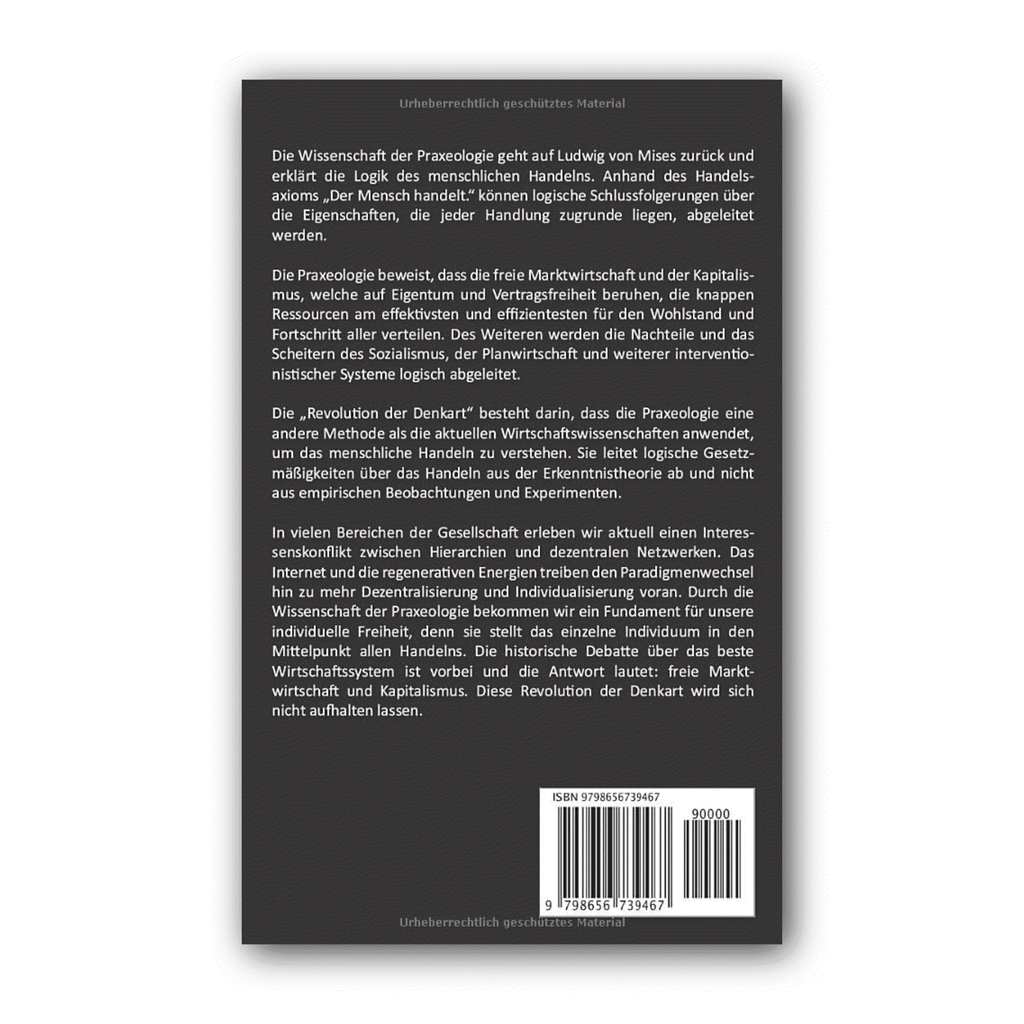Buchcover von "Eine Revolution der Denkart" von Leopold Mattes zur Praxeologie und freien Märkten