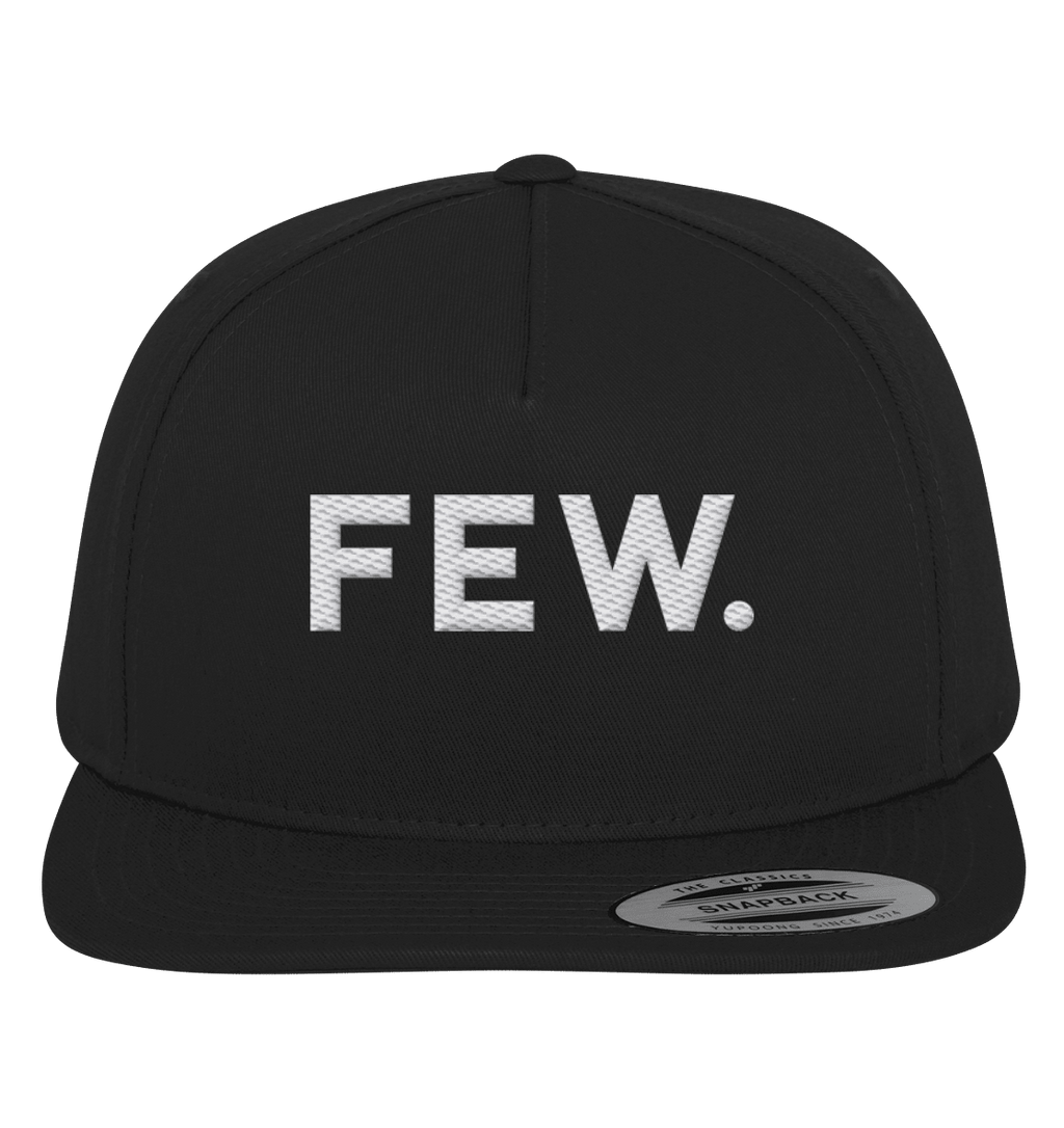 Premium Bitcoin Snapback FEW logo 5-panel cotton cap with adjustable snapback and green underbill