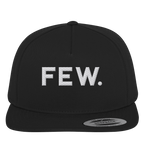 Premium Bitcoin Snapback FEW logo 5-panel cotton cap with adjustable snapback and green underbill