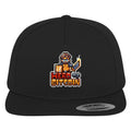 Schwarze Hero of Bitcoin Snapback mit Logo-Stick und retro Gaming-Stil aus 100% Baumwolle