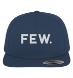 Premium Bitcoin Snapback 5-panel cotton cap with FEW embroidery and adjustable snap closure