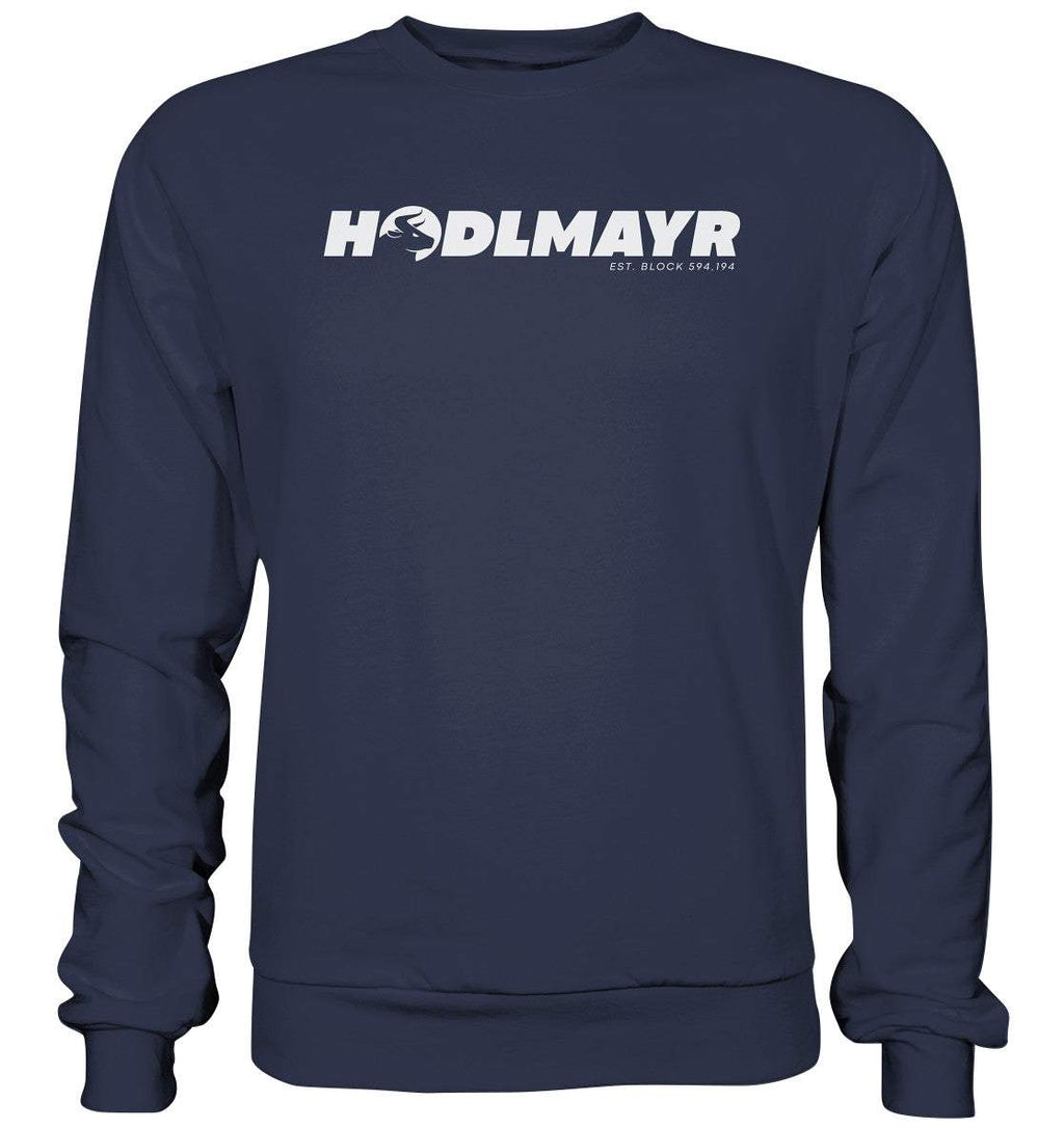 Premium Sweatshirt HODLMAYR in mehreren Farben mit Baumwoll-Polyester-Mix und Regular Fit Größe Chart
