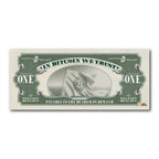 21 Bitcoin Schein Orangepilling Edition US-Dollar mit QR-Code auf Recyclingpapier