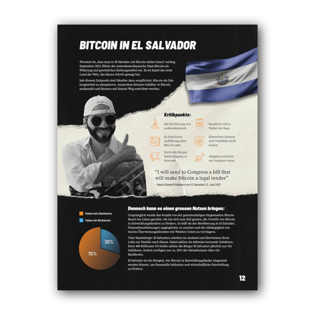 Gesundes Geld Bitcoin booklet 12 things educational brochure with 14 pages and orange-pilling design