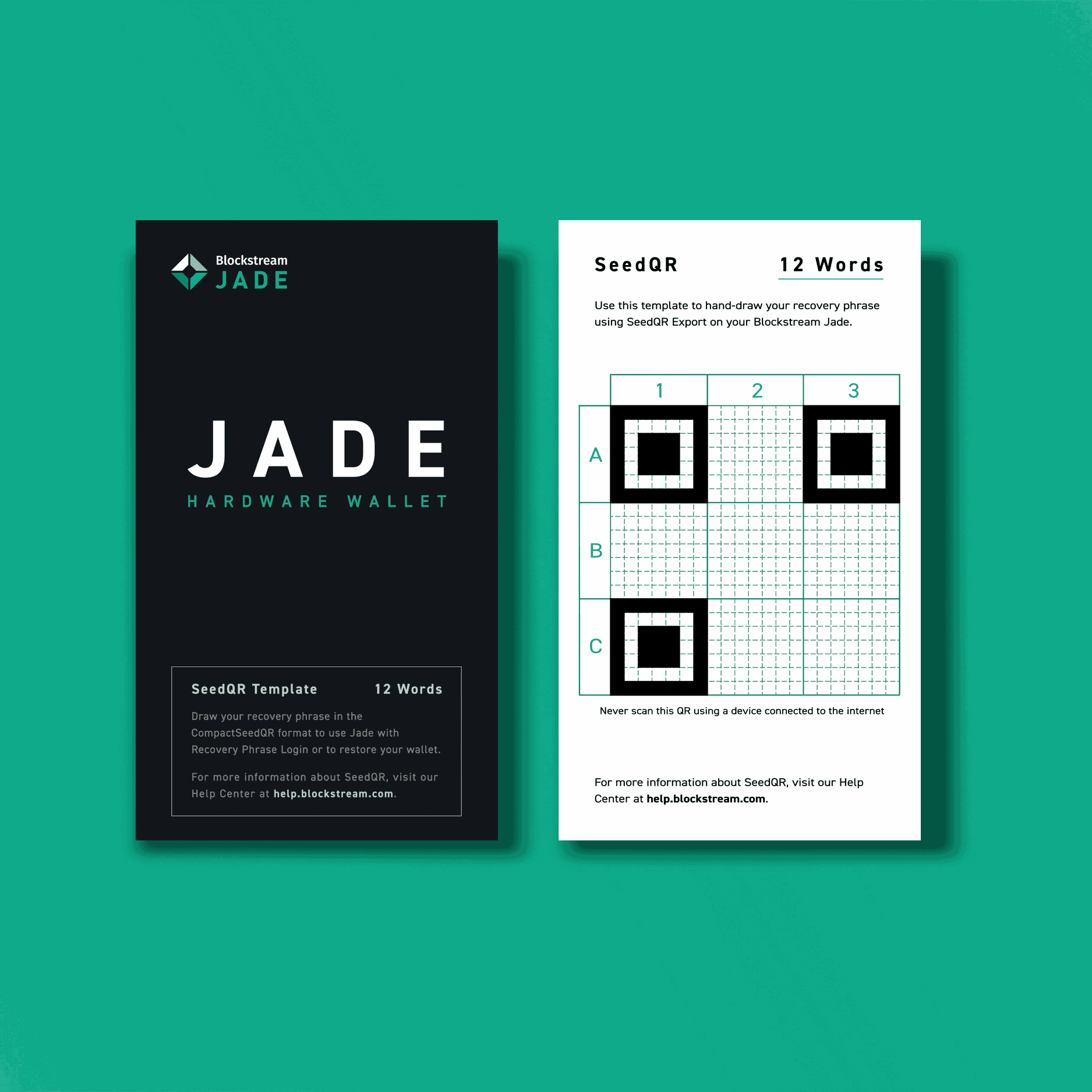 Blockstream Jade Bitcoin Hardware Wallet in verschiedenen Farben mit Kamera und USB-C-Anschluss
