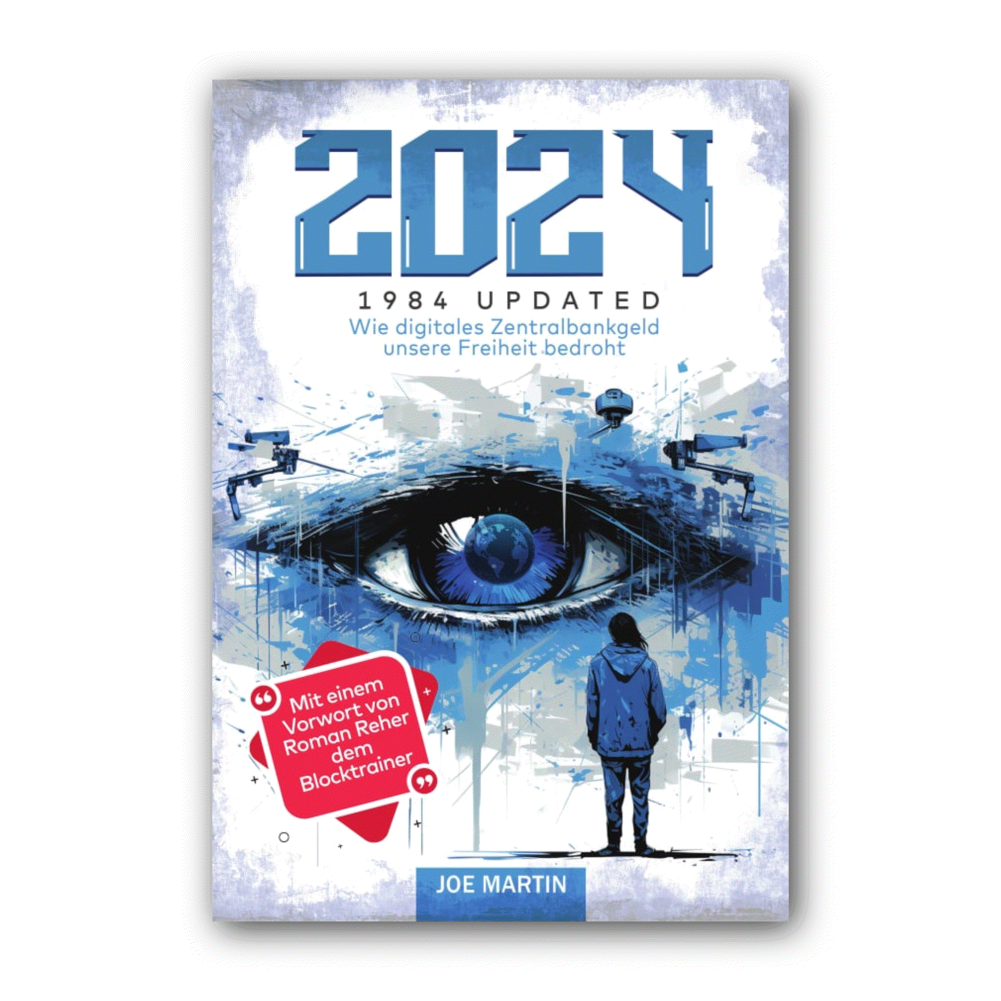 Cover of 2024 book showing dystopian warning against digitales Zentralbankgeld and CBDC surveillance