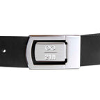 Brushed stainless steel Infinity Belt Buckle with "∞/21M" Bitcoin symbol for belts up to 35mm wide