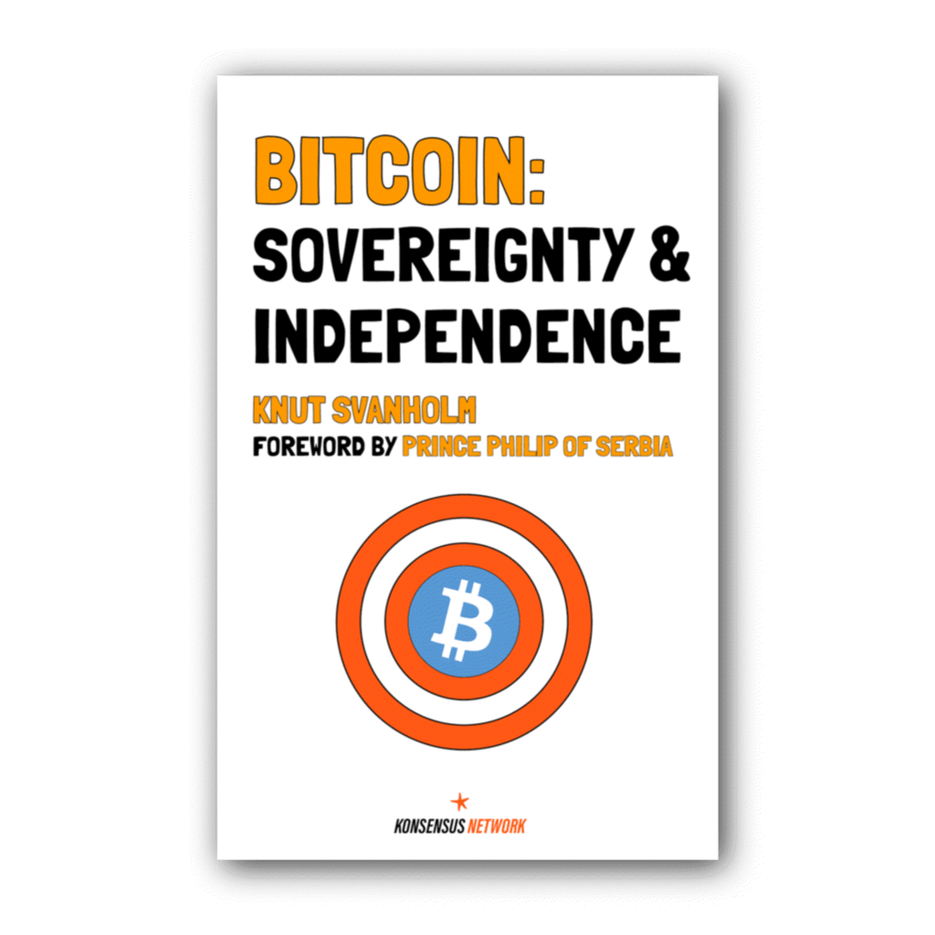 Vorderseite von „Sovereignty & Independence“ von Knut Svanholm mit oranger Zielscheibe