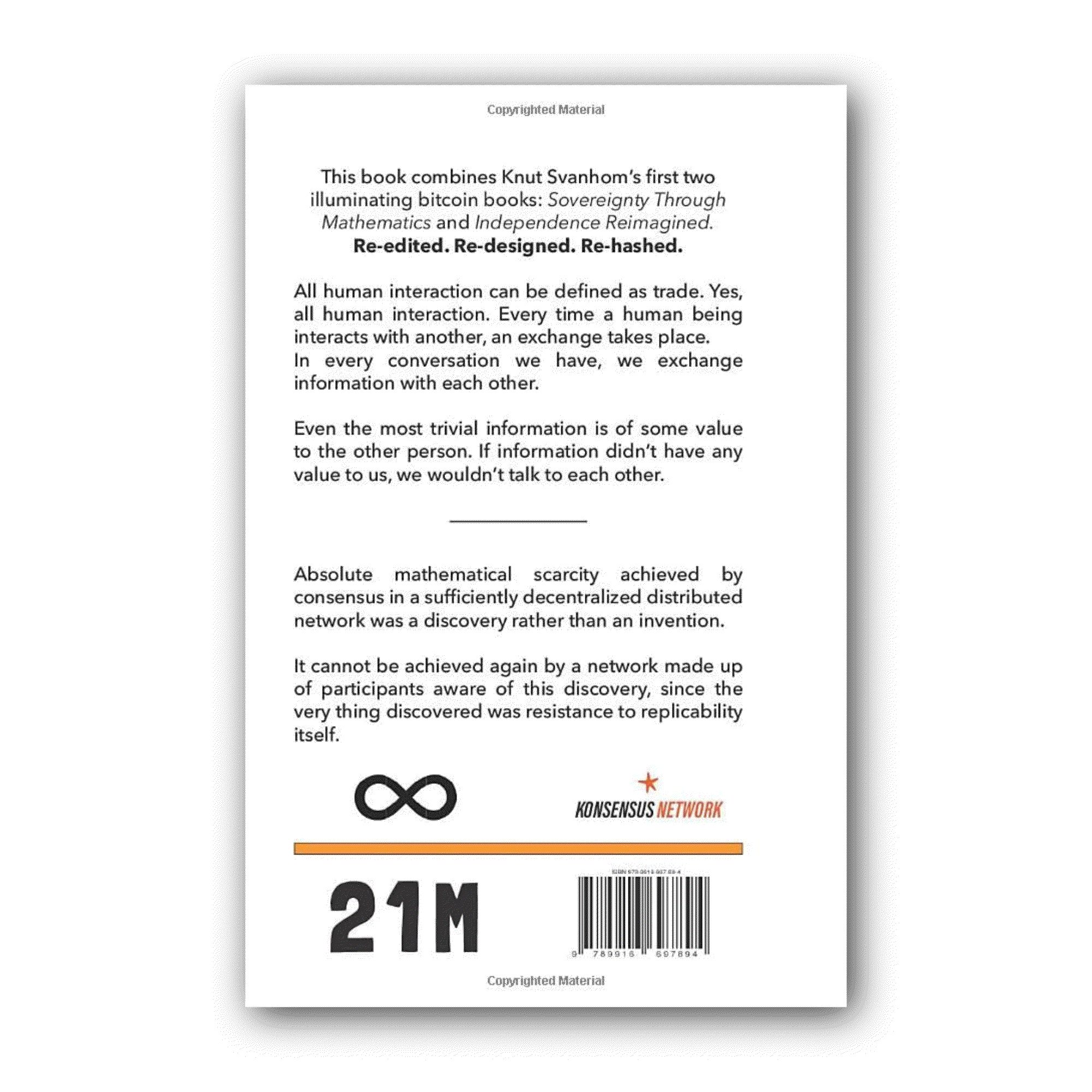 Cover of "Bitcoin: Sovereignty & Independence" by Knut Svanholm, exploring Bitcoin sovereignty and independence.