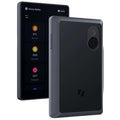 Keystone 3 Pro von vorn und von hinten, auf dem Display eine Liste mit Münzen
