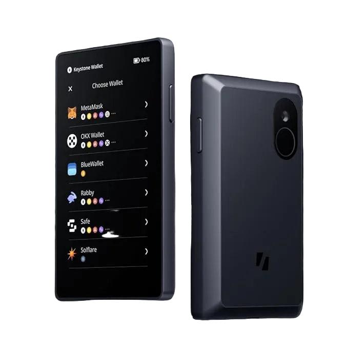Keystone 3 Pro air-gapped hardware wallet with 4-inch touchscreen for secure Bitcoin and Ethereum storage