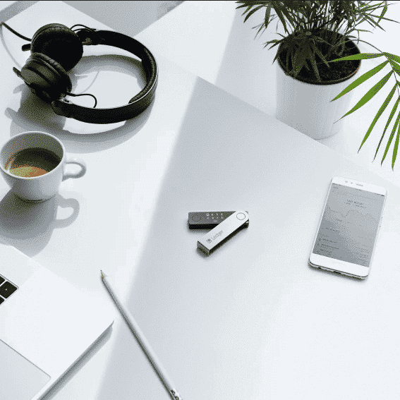 Ledger Nano X mobile hardware wallet with Bluetooth and USB-C for over 5500 cryptocurrencies including Bitcoin and Ethereum