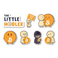 Little HODLer sticker set by Lina Seiche with Bitcoin-themed cute designs for laptops and notebooks