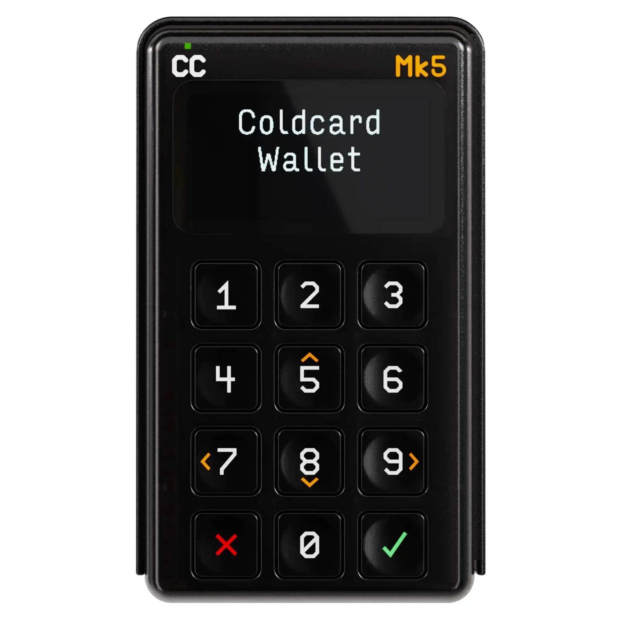 Coldcard MK5 Bitcoin hardware wallet with dual secure elements and OLED display