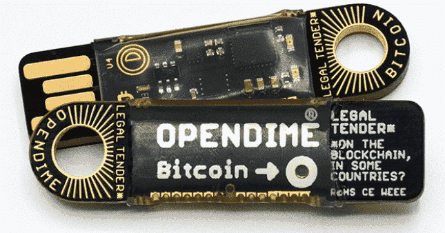 Opendime v4 Bitcoin USB-Stick von Coinkite, sicherer physischer BTC-Transport und Gifting, tamper-proof Hardware Wallet