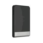 Ledger Flex von hinten, geschlossenes Gehäuse mit Metallkante