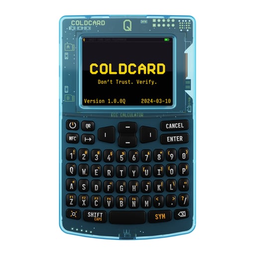 COLDCARD Q - Bitcoin only Hardware Wallet - blue