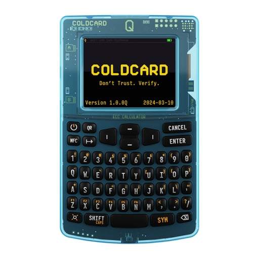 COLDCARD Q - Bitcoin only Hardware Wallet - blue
