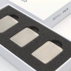 Refill Pack schräg von oben, drei Platten in den Aussparungen