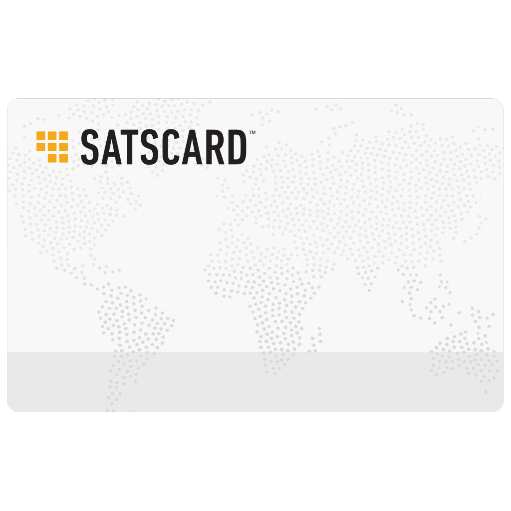 NFC Bitcoin Karte Satscard in verschiedenen Designs als sichere Geschenkkarte und Bearer-Asset mit QR-Code und Nunchuk-App-Unterstützung