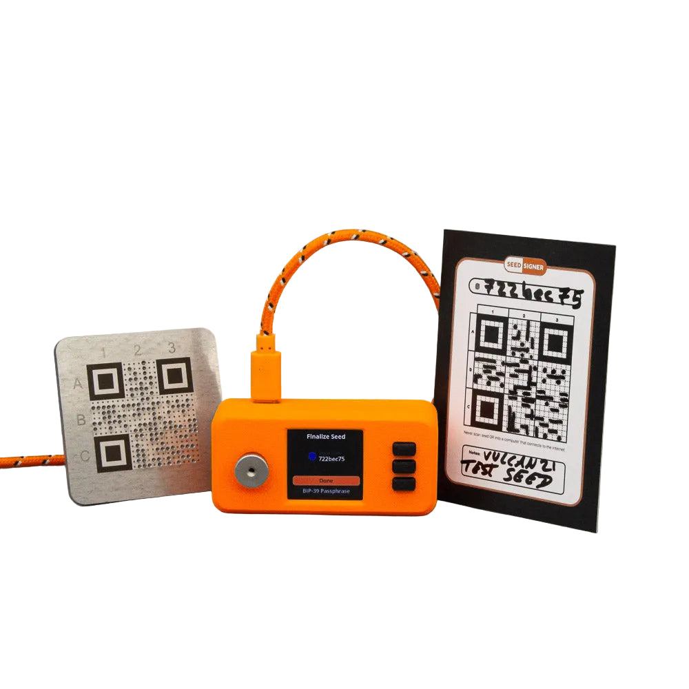 SeedSigner DIY Kit Orange open-source Bitcoin hardware wallet kit with Raspberry Pi and LCD display
