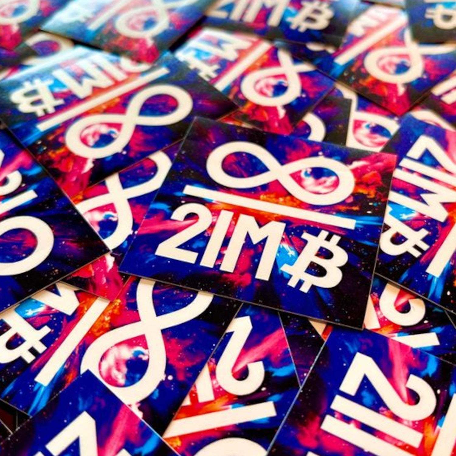 Bitcoin Sticker Alles geteilt durch 21 Millionen minimalistisches Design 10 Stück