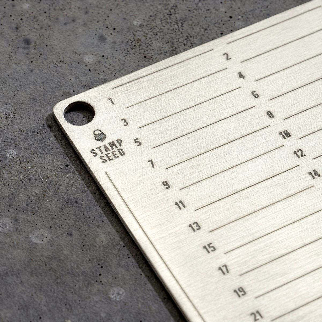 Backup Platten aus Titan von Stamp Seed – feuerfeste und rostfreie Titanplatten für unzerstörbare Seed-Backups
