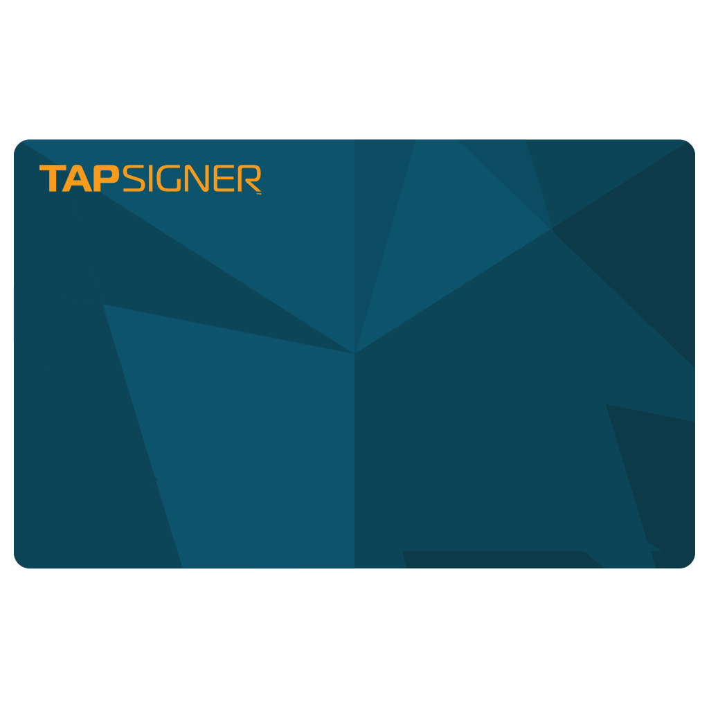 Coinkite Tapsigner Bitcoin NFC-Karte Hardware Wallet for mobile multisig and secure cold storage