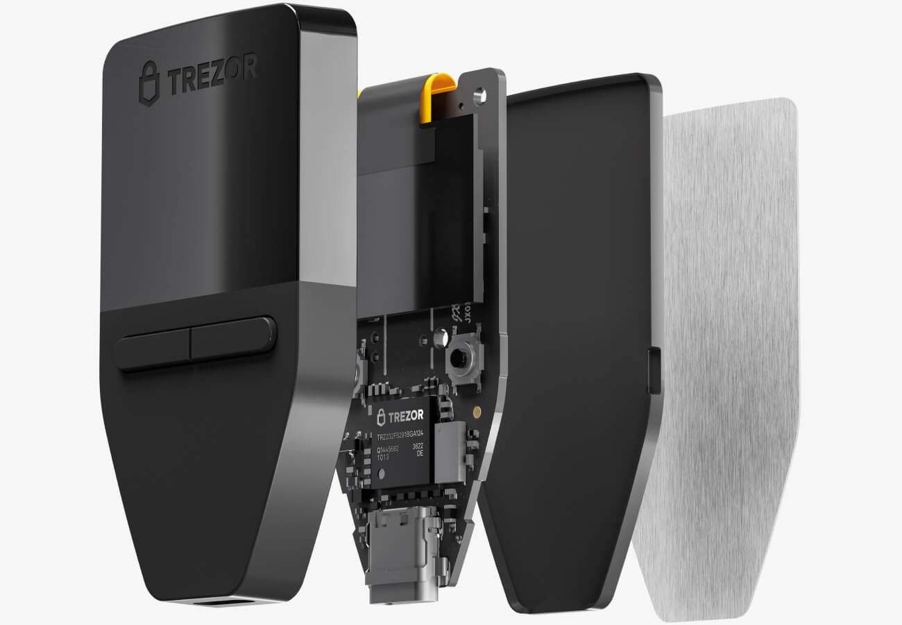 Trezor Safe 3 Hardware Wallet in verschiedenen Farben mit USB-C-Kabel und 0,96" OLED-Display für sichere Krypto-Aufbewahrung
